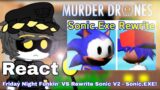 Murder Drone React Friday Night Funkin' VS Rewrite Sonic V2 – Sonic.EXE! @CommunityGame GachaClub
