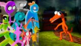 Orange Rainbow Friend Vs Different Ghost Rainbow Friends | Friday Night Funkin Mod Roblox