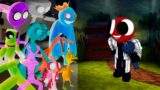 Red Rainbow Friend Vs Different Ghost Rainbow Friends | Friday Night Funkin Mod Roblox