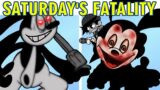 Saturday's Fatality Scrapped Tapes VS Friday Night Funkin + Disney Mickey Mouse & Oswald (FNF MOD)