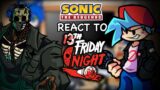 Sonic Characters React To Friday Night Funkin // 13th Of FRIDAY NIGHT FUNK // Jason Voorhees // FNF