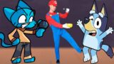 FNF Character Test  Gameplay VS Playground | Bluey | Gumball | Mario