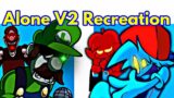 Friday Night Funkin' Vs Alone V2 Recreation | Super Mario Bros (FNF/Mod/Mario Madness + Gameplay)