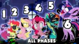 My Little Pony ALL PHASES | Friday Night Funkin' VS My Little Pony: Darkness Is Magic V2 (Pibby Mod)