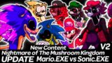 Sonic.exe vs Mario.exe – Nightmare of The Mushroom Kingdom V2 Update | Friday Night Funkin'